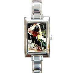 Egg In The Duck   Needle In The Egg Rectangle Italian Charm Watch