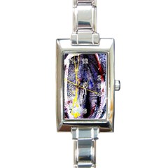 Egg In The Duck   Needle In The Egg 7 Rectangle Italian Charm Watch