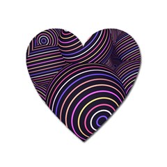 Abtract Colorful Spheres Heart Magnet by Modern2018