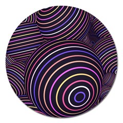 Abtract Colorful Spheres Magnet 5  (round) by Modern2018