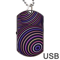 Abtract Colorful Spheres Dog Tag Usb Flash (one Side) by Modern2018