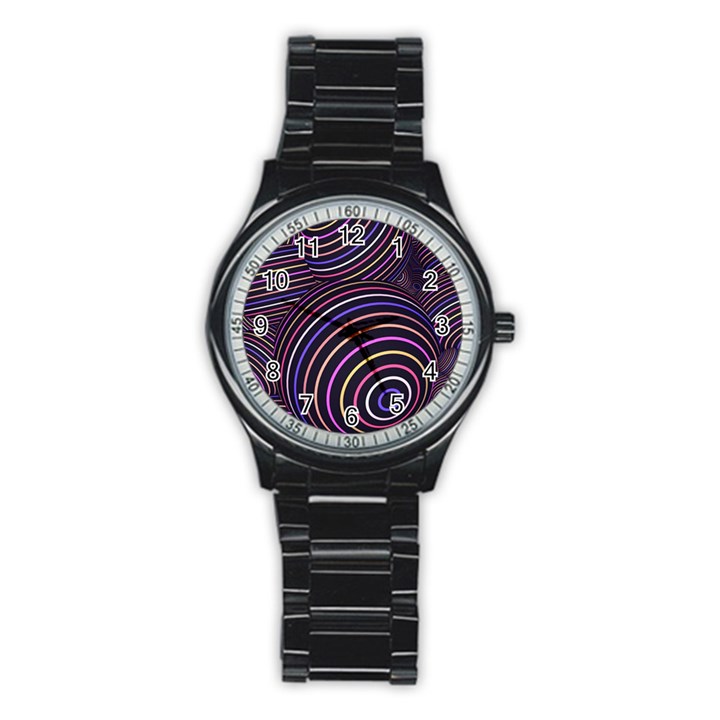 Abtract Colorful Spheres Stainless Steel Round Watch