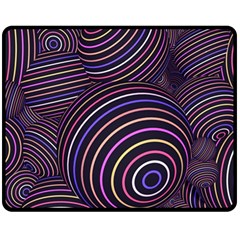 Abtract Colorful Spheres Double Sided Fleece Blanket (medium)  by Modern2018