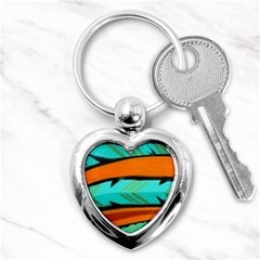 Abstract Art Artistic Key Chains (heart)  by Modern2018