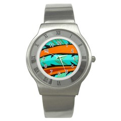 Abstract Art Artistic Stainless Steel Watch by Modern2018