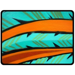 Abstract Art Artistic Double Sided Fleece Blanket (large)  by Modern2018