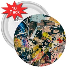 Abstract Art Berlin 3  Buttons (10 Pack)  by Modern2018