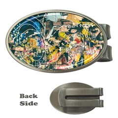 Abstract Art Berlin Money Clips (oval)  by Modern2018