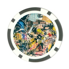 Abstract Art Berlin Poker Chip Card Guard by Modern2018