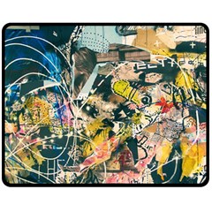 Abstract Art Berlin Fleece Blanket (medium)  by Modern2018