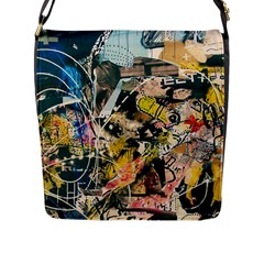 Abstract Art Berlin Flap Messenger Bag (l)  by Modern2018