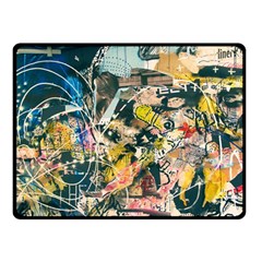 Abstract Art Berlin Double Sided Fleece Blanket (small)  by Modern2018