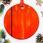 Abstract Orange Round Ornament (Two Sides) Front