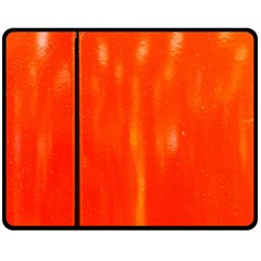 Abstract Orange Double Sided Fleece Blanket (medium)  by Modern2018