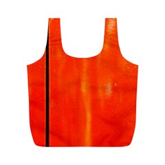 Abstract Orange Full Print Recycle Bags (m)  by Modern2018