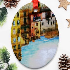 Architecture Art Blue Ornament (oval)