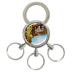 Architecture Art Blue 3-ring Key Chains by Modern2018