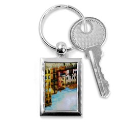 Architecture Art Blue Key Chains (rectangle)  by Modern2018