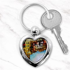 Architecture Art Blue Key Chains (heart) 