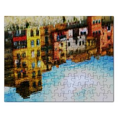 Architecture Art Blue Rectangular Jigsaw Puzzl by Modern2018