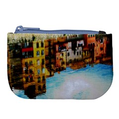 Architecture Art Blue Large Coin Purse by Modern2018