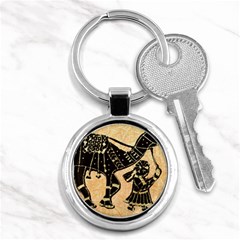 Antique Apparel Art Key Chains (round)  by Modern2018