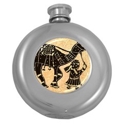 Antique Apparel Art Round Hip Flask (5 Oz) by Modern2018