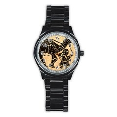 Antique Apparel Art Stainless Steel Round Watch by Modern2018