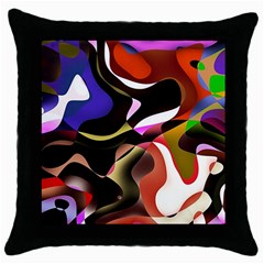 Abstract Full Colour Background Throw Pillow Case (black) by Modern2018