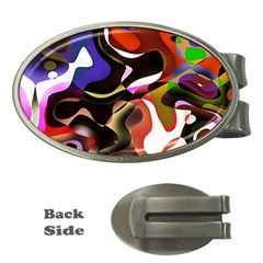 Abstract Full Colour Background Money Clips (oval)  by Modern2018