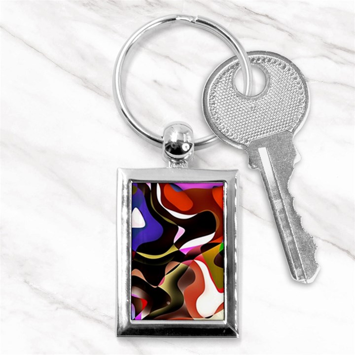 Abstract Full Colour Background Key Chains (Rectangle) 