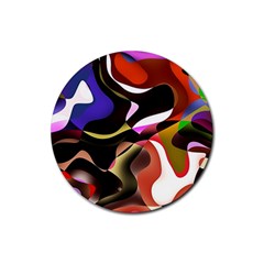 Abstract Full Colour Background Rubber Coaster (round) 