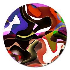 Abstract Full Colour Background Magnet 5  (round) by Modern2018