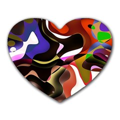 Abstract Full Colour Background Heart Mousepads by Modern2018