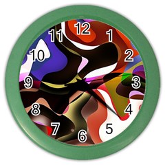 Abstract Full Colour Background Color Wall Clocks by Modern2018