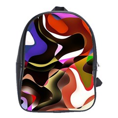 Abstract Full Colour Background School Bag (large) by Modern2018