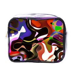 Abstract Full Colour Background Mini Toiletries Bags by Modern2018