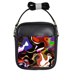 Abstract Full Colour Background Girls Sling Bags by Modern2018