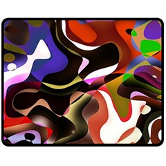 Abstract Full Colour Background Fleece Blanket (medium)  by Modern2018