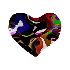 Abstract Full Colour Background Standard 16  Premium Heart Shape Cushions by Modern2018