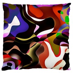 Abstract Full Colour Background Large Flano Cushion Case (one Side) by Modern2018