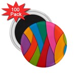 Abstract Background Colrful 2.25  Magnets (100 pack)  Front