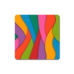 Abstract Background Colrful Square Magnet Front