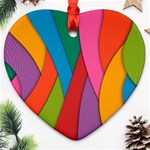 Abstract Background Colrful Heart Ornament (Two Sides) Front