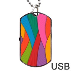 Abstract Background Colrful Dog Tag Usb Flash (one Side) by Modern2018