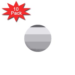 Elegant Shades Of Gray Stripes Pattern Striped 1  Mini Buttons (10 Pack) 