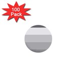 Elegant Shades Of Gray Stripes Pattern Striped 1  Mini Buttons (100 pack)  Front