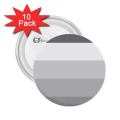 Elegant Shades Of Gray Stripes Pattern Striped 2 25  Buttons (10 Pack)  by yoursparklingshop