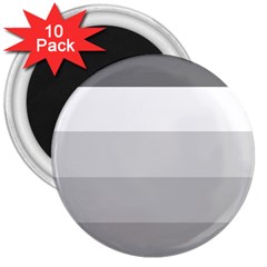 Elegant Shades Of Gray Stripes Pattern Striped 3  Magnets (10 Pack)  by yoursparklingshop