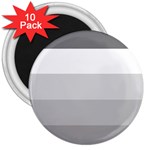 Elegant Shades Of Gray Stripes Pattern Striped 3  Magnets (10 pack)  Front